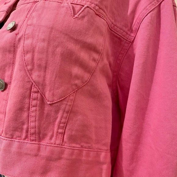 ZARA PINK HEART DENIM SHORT JEAN JACKET - Picture 6 of 12